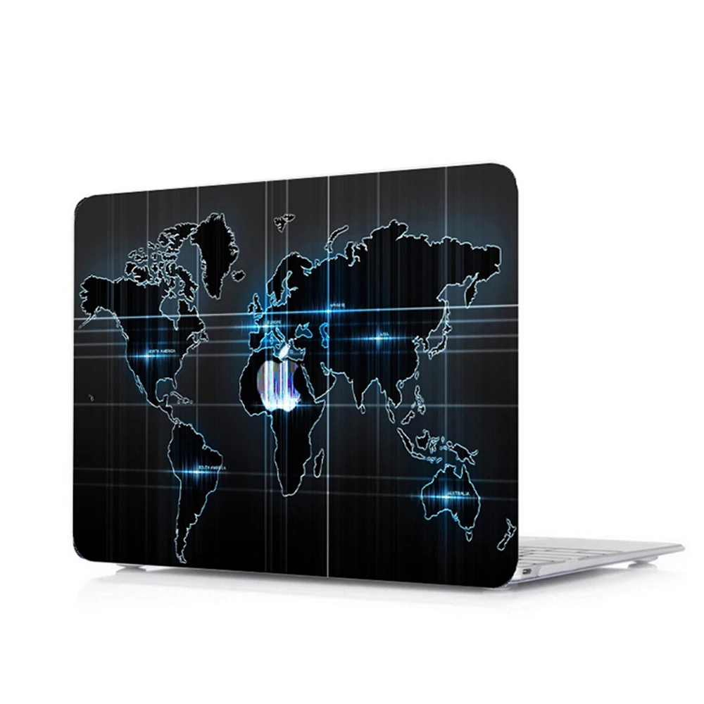 Жесткий чехол для ноутбука с принтом карта мира MacBook Air Pro retina 11 12 13 15 дюймов Macbook A1706
