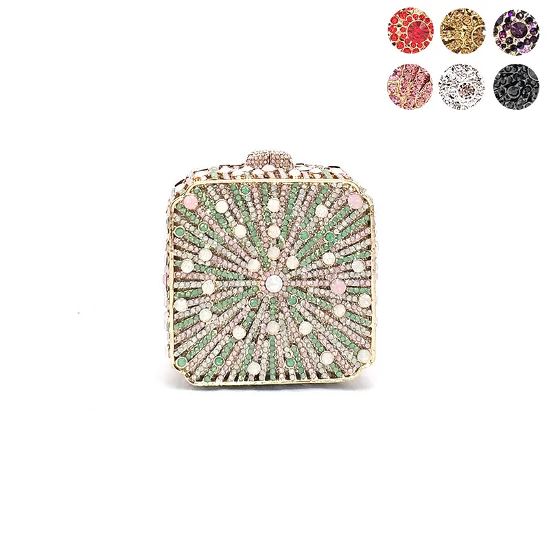 Элегантные женские вечерние клатчи с маленькими бриллиантами роскошные