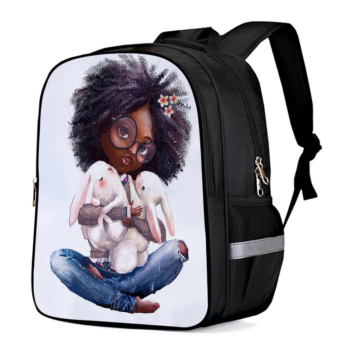 Африканская Девочка Кролик Животное шерсть мультфильм ребенок женский ноутбук