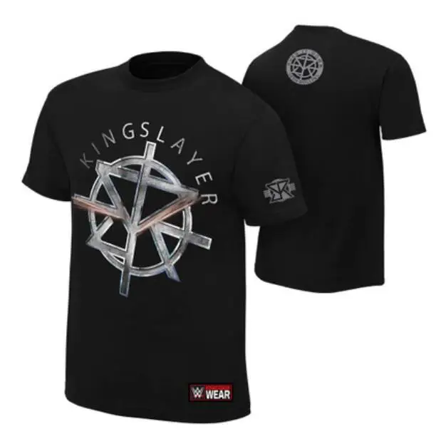 Мужская футболка с коротким рукавом Roman/Seth Wrestling для фитнеса хлопковая из дышащей