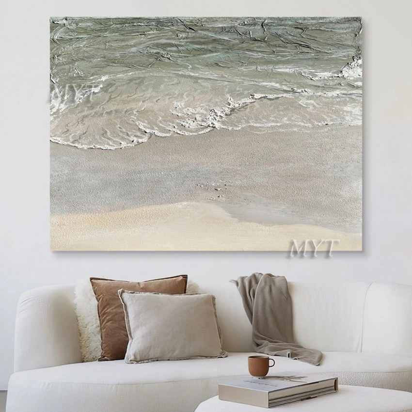 

100% Hand-designed Oil Painting Art Wave Stereo 3d Hand-painted Oil Painting Wall Decoration Room New Arrival