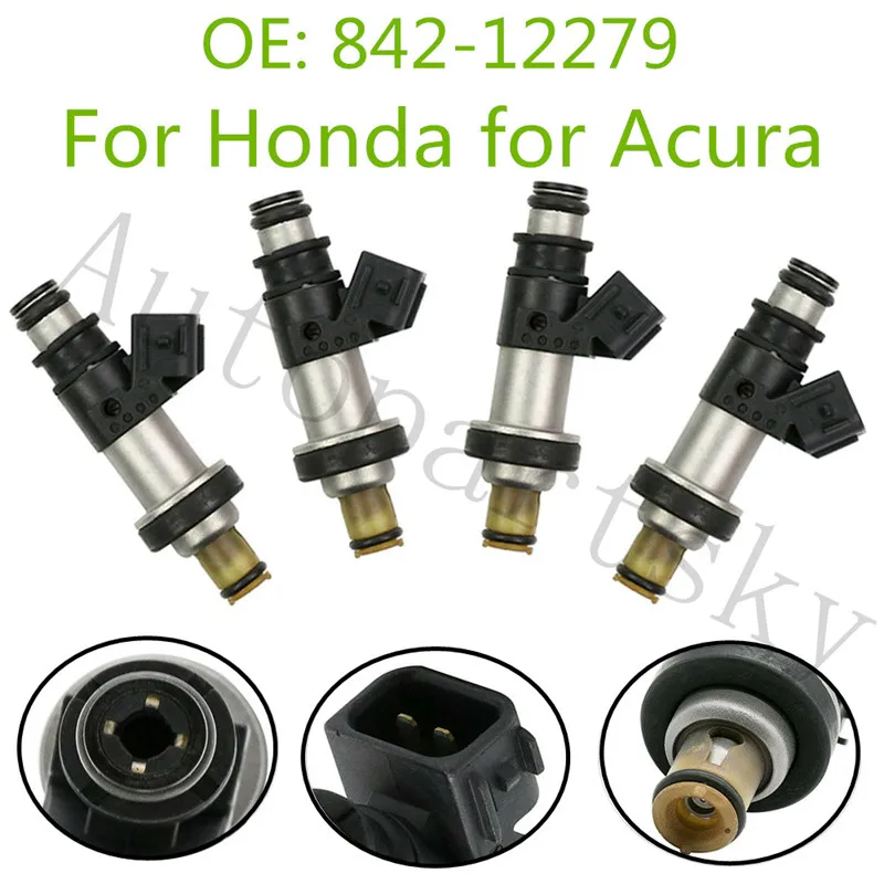 4 шт. форсунки для топливных форсунок 842-12279 Honda Odyssey Pilot MDX Acura CL TL 3.2L часть 84212279