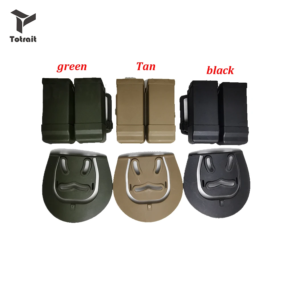 

TOtrait Tactical CQC Double Dual Magazine Belt Clip Airsoft Pistol Holster Belt Loop gun holster Accessories For Glock series