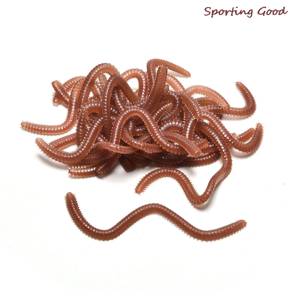

Red Green Color Lifelike Artificial Sea Worm Worms Simulation Fishing Lure Tackle Soft Bait Lifelike Fishy Smell Lures 15PCS/Box