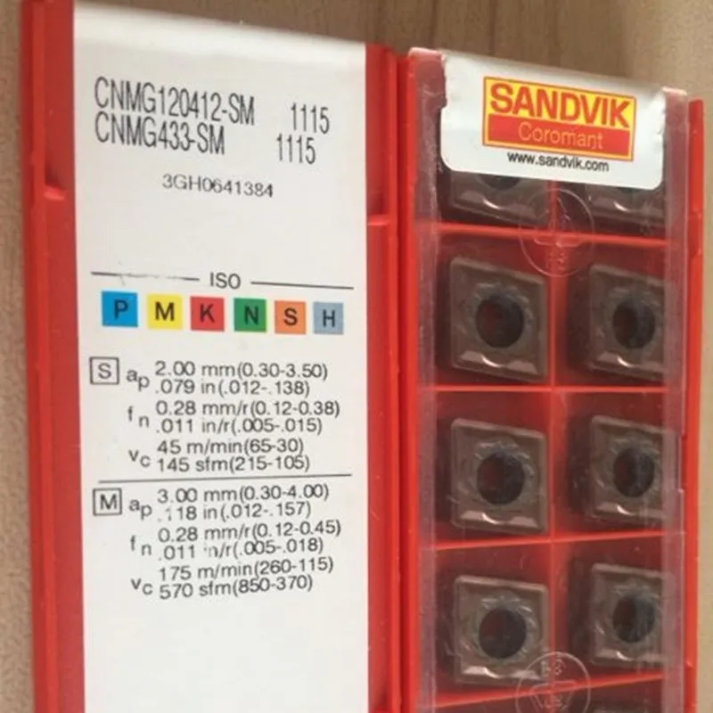 SANDVIK CNMG120412-SM 1115 CNMG433-SM карбидные вставки 9 шт. | Инструменты