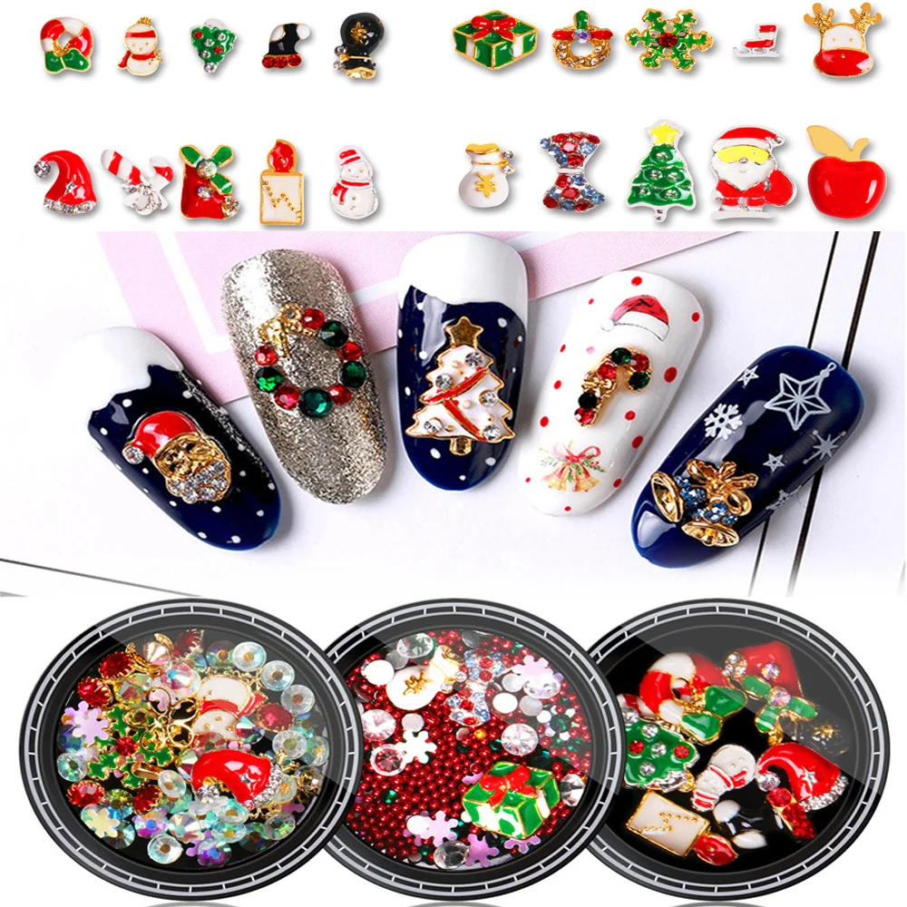 1 Box Christmas Tree Sock Snowflake Nail Art Decorations Alloy Metal DIY 3D Nail Rhinestones Accessories Jewelry Tools
1 Box Christmas Tree Sock Snowflake Nail Art Decorations Alloy Metal DIY 3D Nail Rhinestones Accessories Jewelry Tools