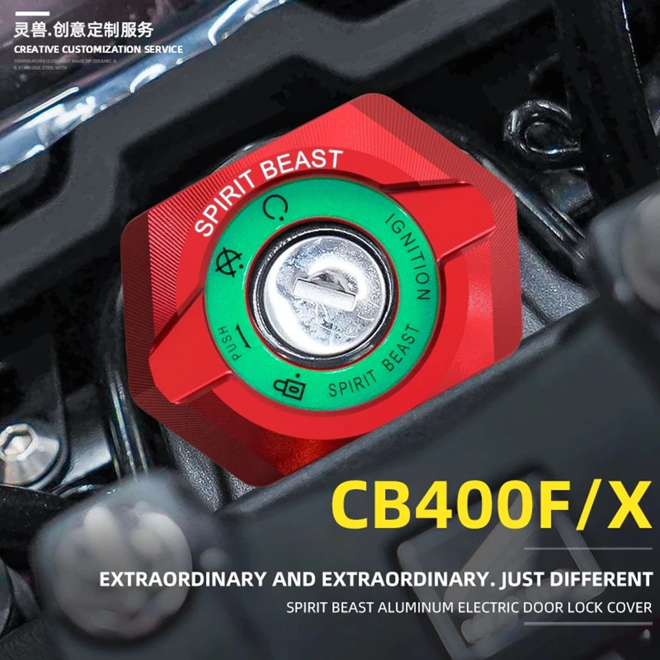

Spirit Beast Motorcycle Ignition Starter lock cover Modification accessories Keyhole protective cover For Honda CB400F CB400X