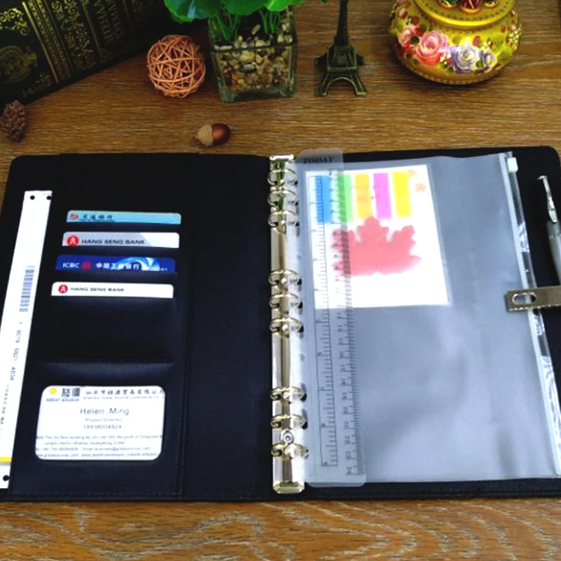 Папка для Конференции B5 блокнот прозрачная ручка сумка цветные наклейки и липкое