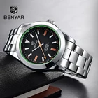 BENYAR автоматические механические часы мужские часы топ модного бренда на глубину до 50 м Водонепроницаемый нержавеющая сталь чехол бизнес стиль высокое качество класса люкс