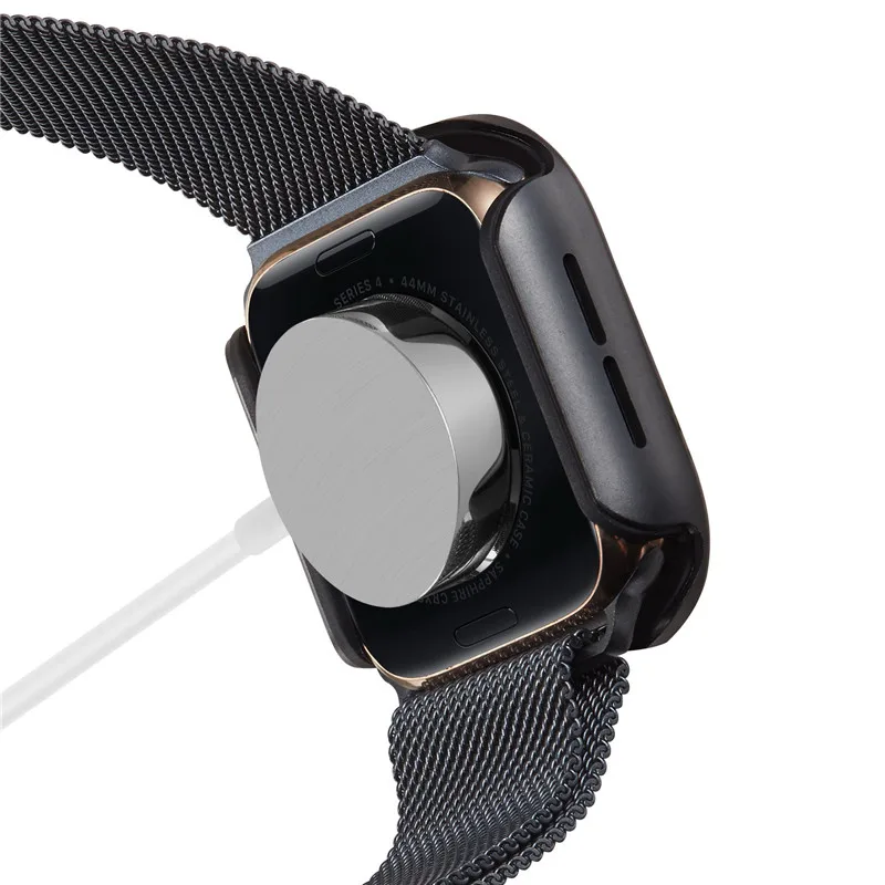 Противоударный чехол из алюминиевого сплава для iWatch 4 40 мм совместим с Apple Watch Series 5