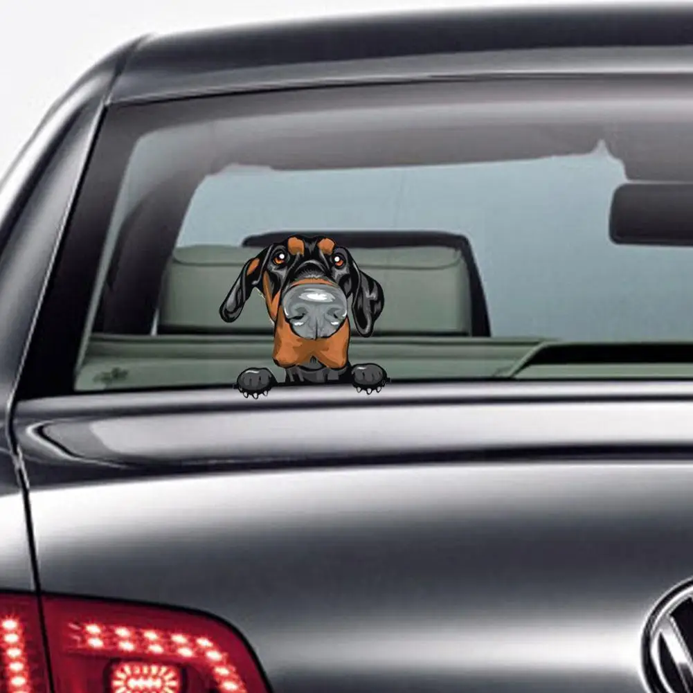 

Funny Dog Head In The Crack Vinyl Car Stickers Decals Pvc Goods Car Motorcycle Decorative Car-window Accessories Sticker Z6G1