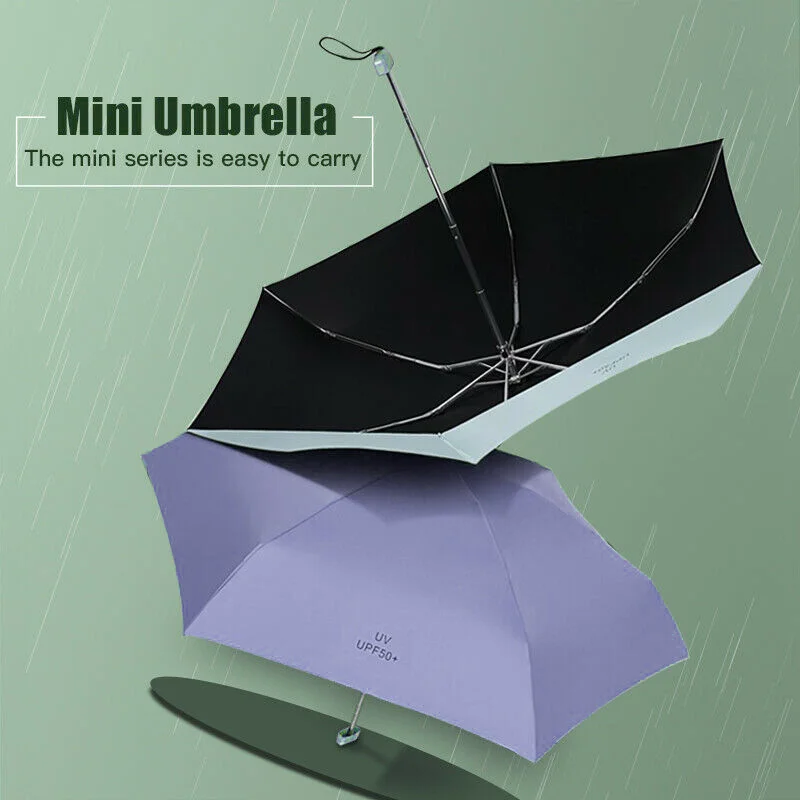 

Sun Umbrella Sun Protection UV Folding Umbrella Female Sunshade Rain Dual-use Capsule Compact Portable Pocket Ultra-Light