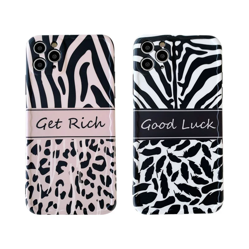 

cap Cartoon Zebra Pattern IPhone12/11promax Mobile Phone Case Mini Soft Shell Apple X Protective Cover Applicable