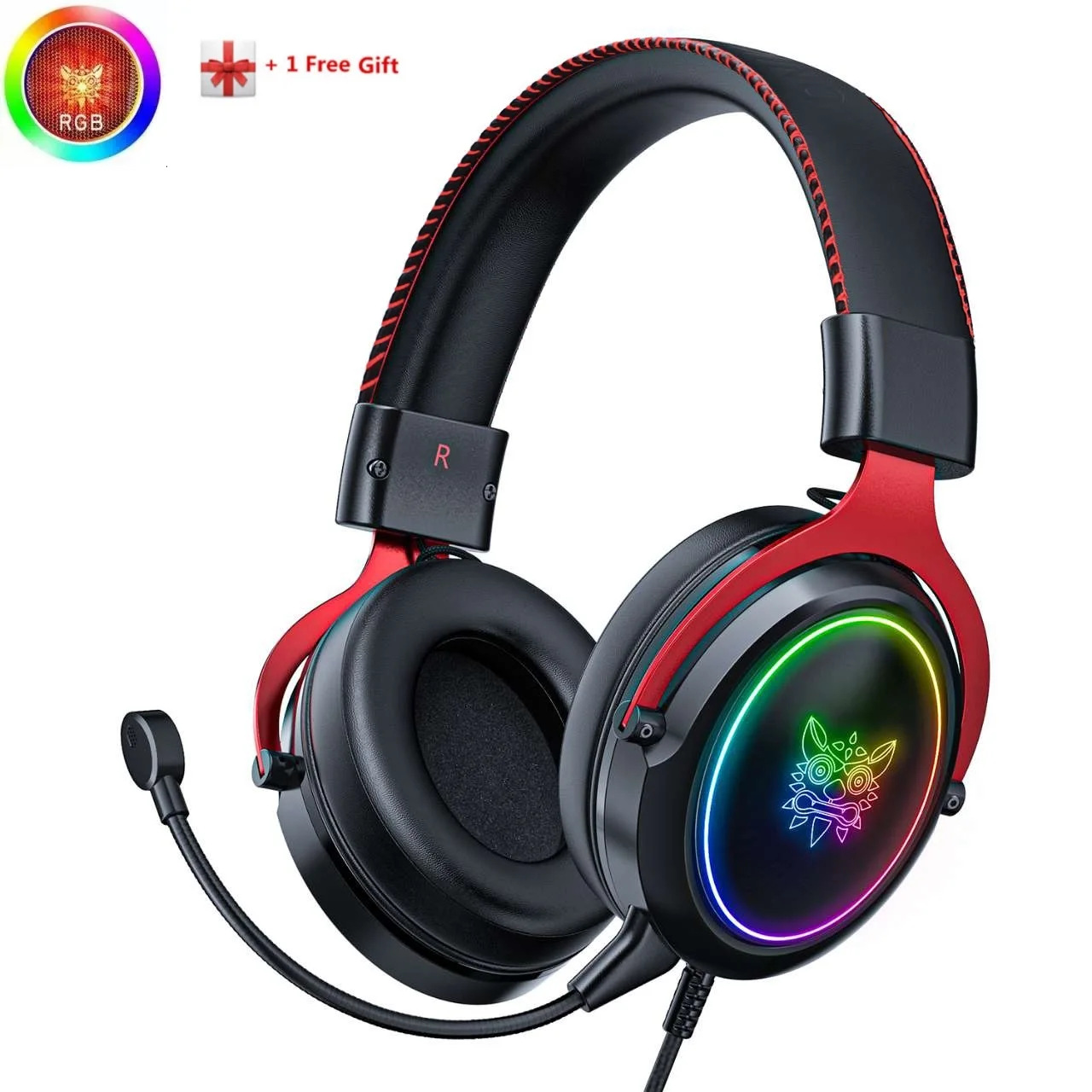 Проводные наушники ONIKUMA X10 игровая гарнитура с объемным звуком 7 1 стерео для PS4 Xbox