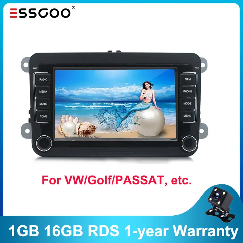 Мультимедийная система Essgoo 2DIN Android 9 1 для VW навигации RDS Bluetooth Wi Fi аудио стерео