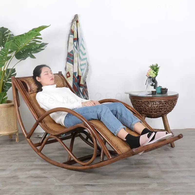 Кендо кресло качалка из ротанга балкон стул отдыха бытовой ткачество взрослых