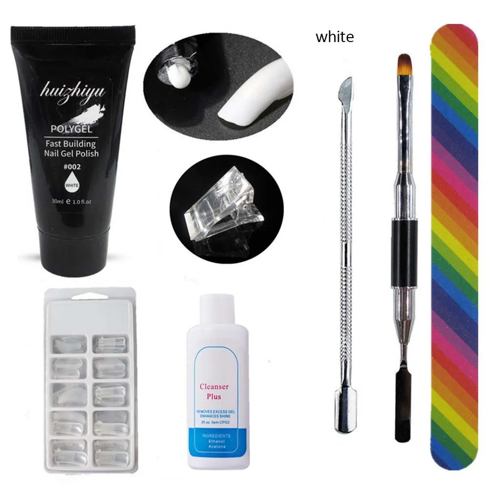 7 шт. набор для наращивания ногтей 8 мл 6 цветов гель накладные ногти 1 мини сушилка