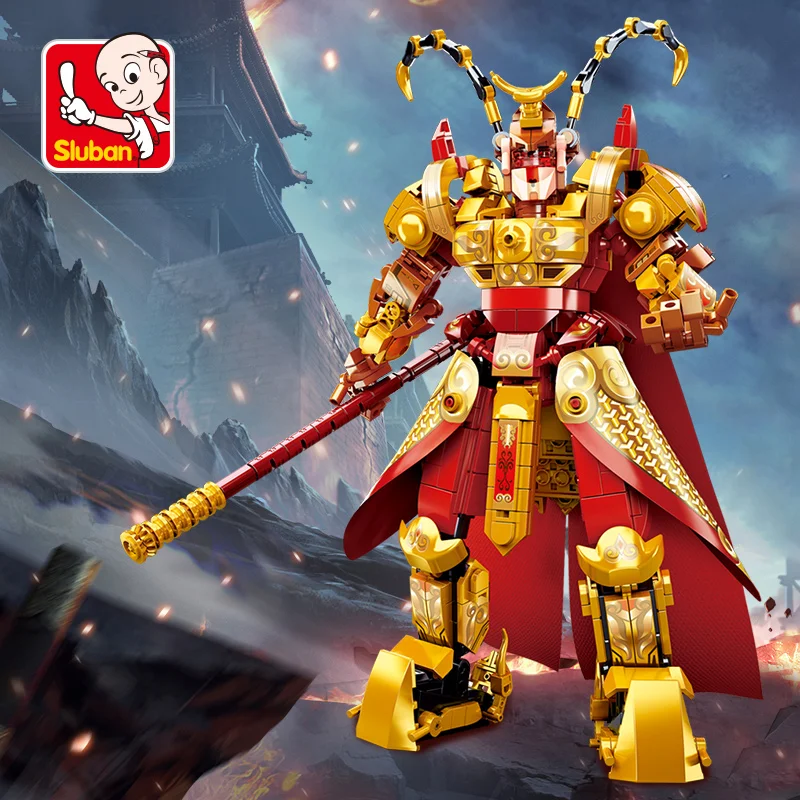

sluban 615Pcs city Monkey King Building Block Figures Toys For Children Kids Toys Christmas birthday Gifts