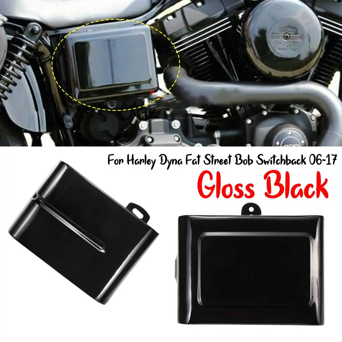 

2 цвета левая и правая Защита аккумулятора, электрическая панель для Harley, Dyna, Fat, Street-Bob-Super-Glide 2006-2017