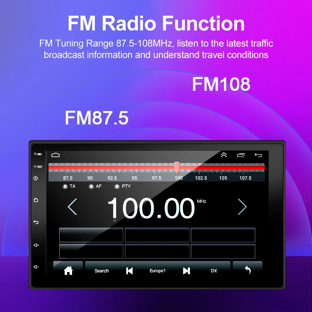 Автомагнитола 2 DIN Android 10 7 дюймов мультимедийный проигрыватель MP5 Bluetooth