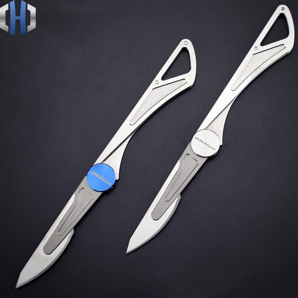 Складной мини-нож из титанового сплава скальпель портативный гравировальный нож