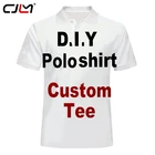 Летняя мужская рубашка-поло CJLM с 3D принтом, мужская повседневная рубашка-поло с коротким рукавом, футболка с логотипом компании, индивидуальная Прямая поставка, оптовая продажа