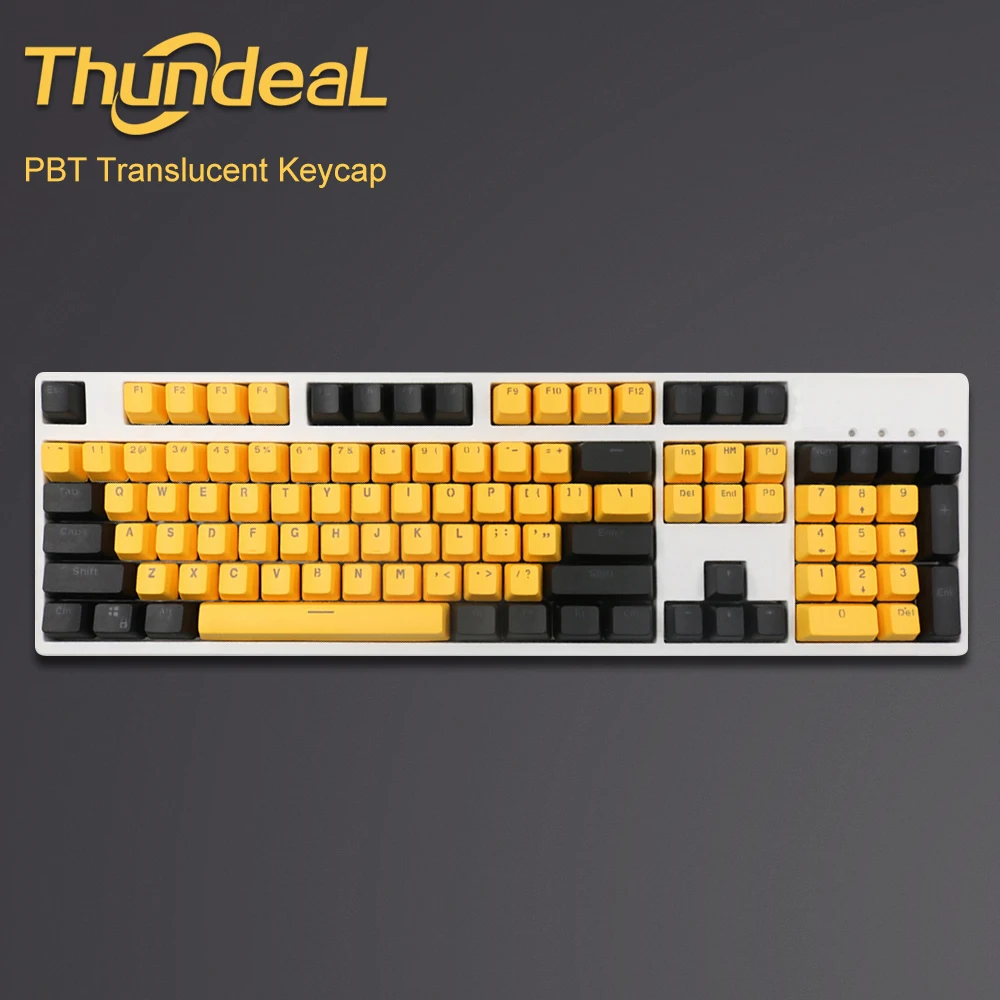 Игровая клавиатура Thundeal с 104 клавишами клавиши PBT полный набор клавиш двухцветная