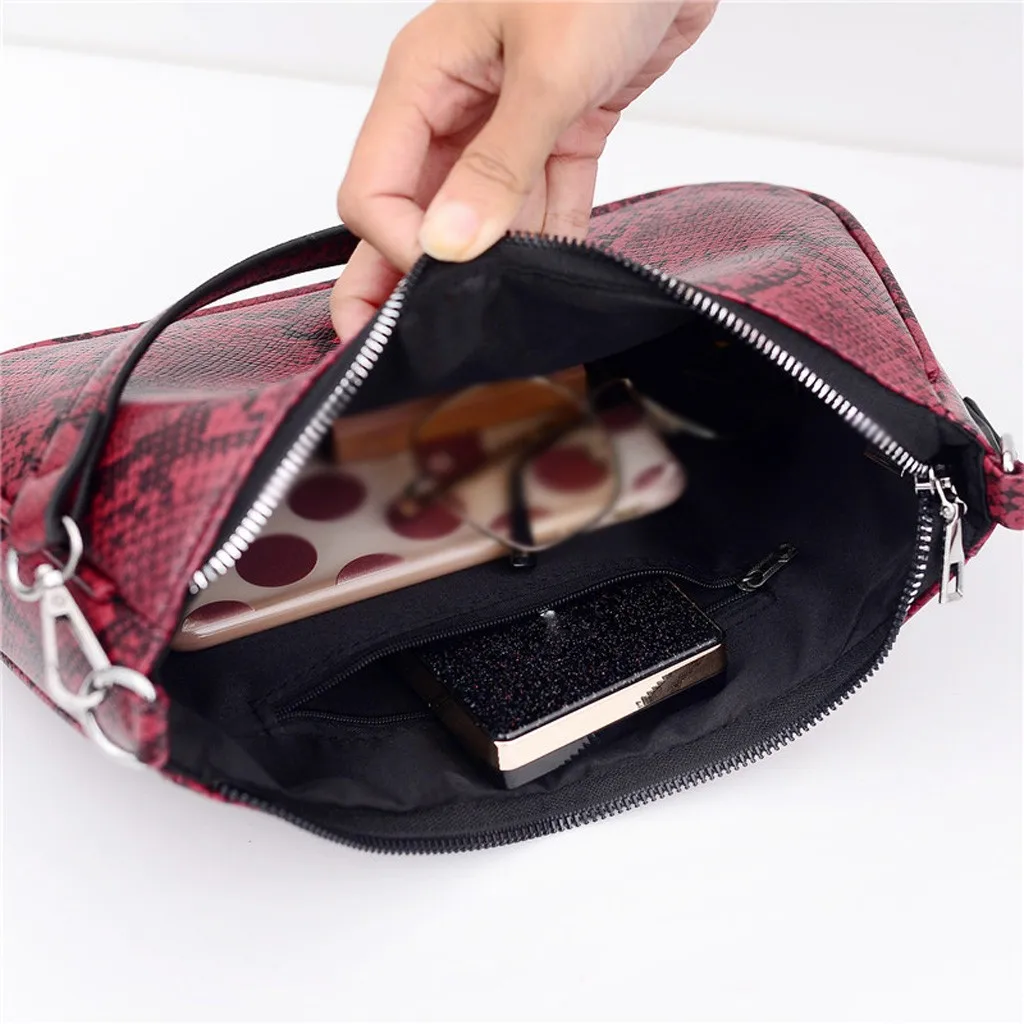 

#H30 OL Style Snake Pattern Handbags Lady Luxury Handbags Women Bags Designer Retro Leather Shoulder Bag Bolsa Feminina