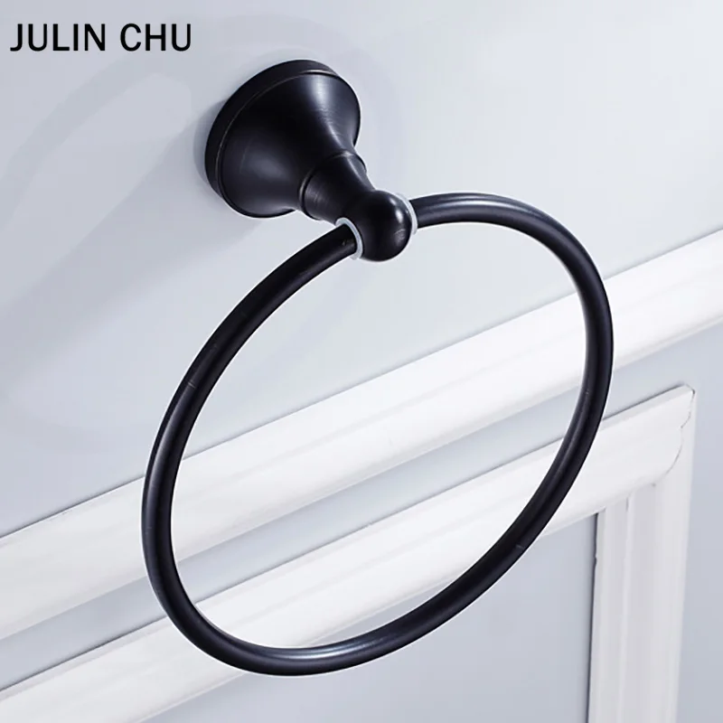 Черное полотенце кольцо старинная бронза Держатель для полотенец ванной комнаты