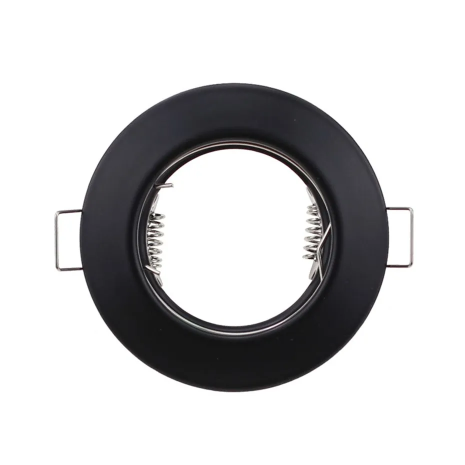 Black White Round Recessed LED Ceiling Light Frame MR16 GU10 Bulb Fixture Downlight Holder Spot Fitting For Housing | Освещение