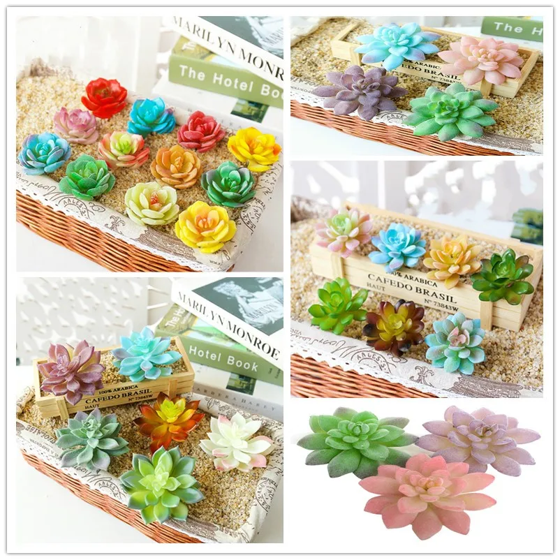 1 шт. новые разнообразные милые искусственные с имитацией суккулентов Мини