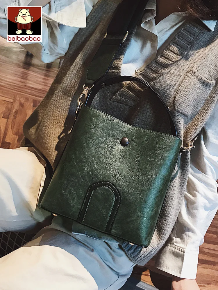 BEIBAOBAO Женская 2019 новая женская сумка переносная Ведерко для дам на плечо