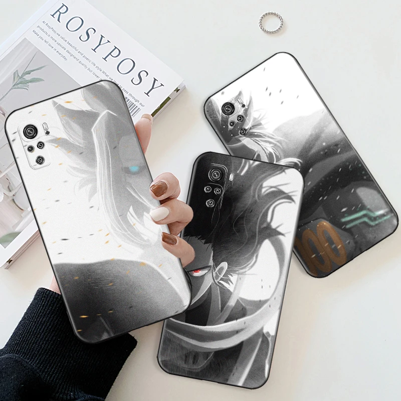 

Phone Case For Xiaomi Redmi 9 9i 9AT 9T 9A 9C Note 10 10 Pro 10T 5G 10S 11T 11 Pro Soft TPU Anime My Hero Academia Black Cover