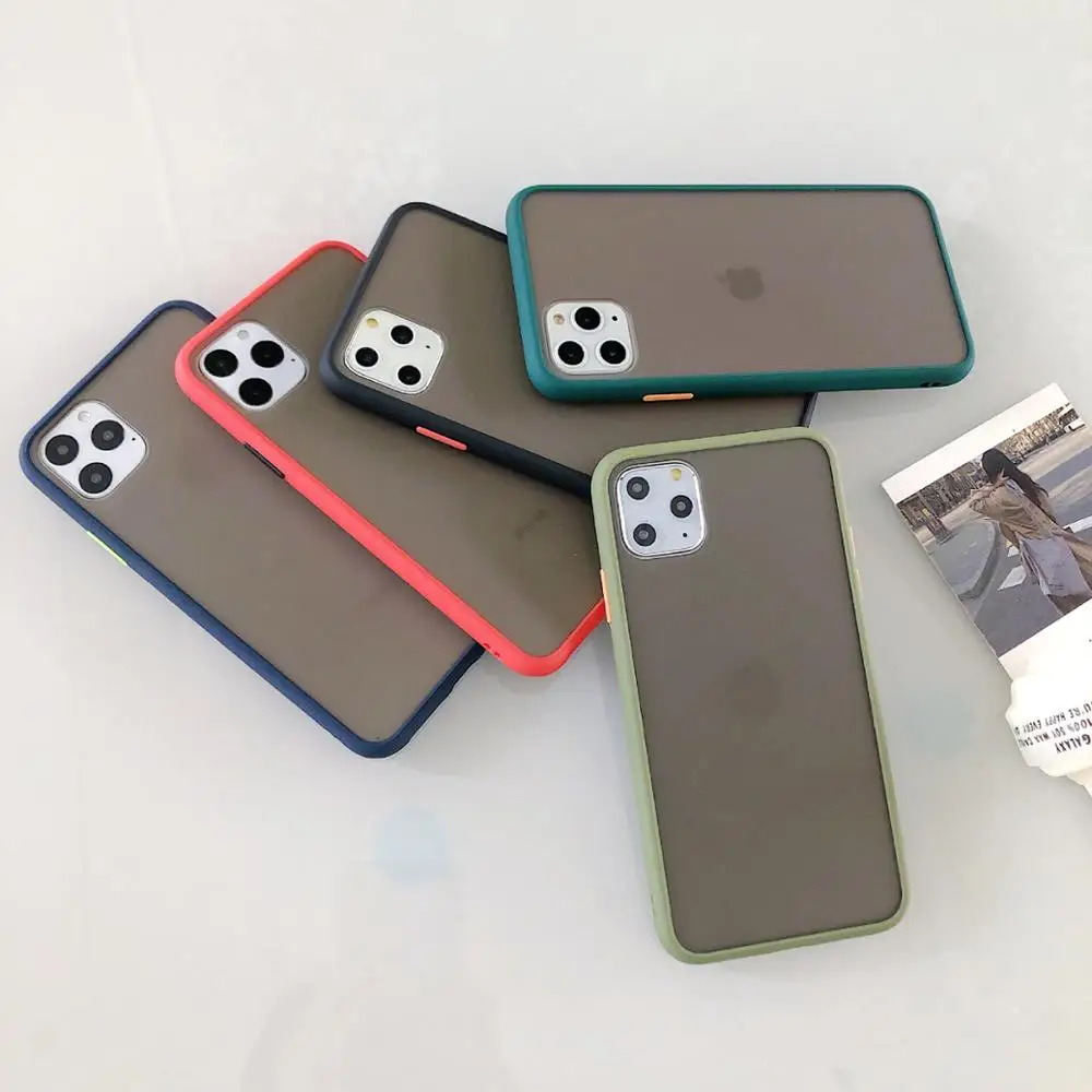 Ударопрочный матовый чехол для Iphone 11 Pro Max XR XS 7 8 6 S Plus силиконовый |