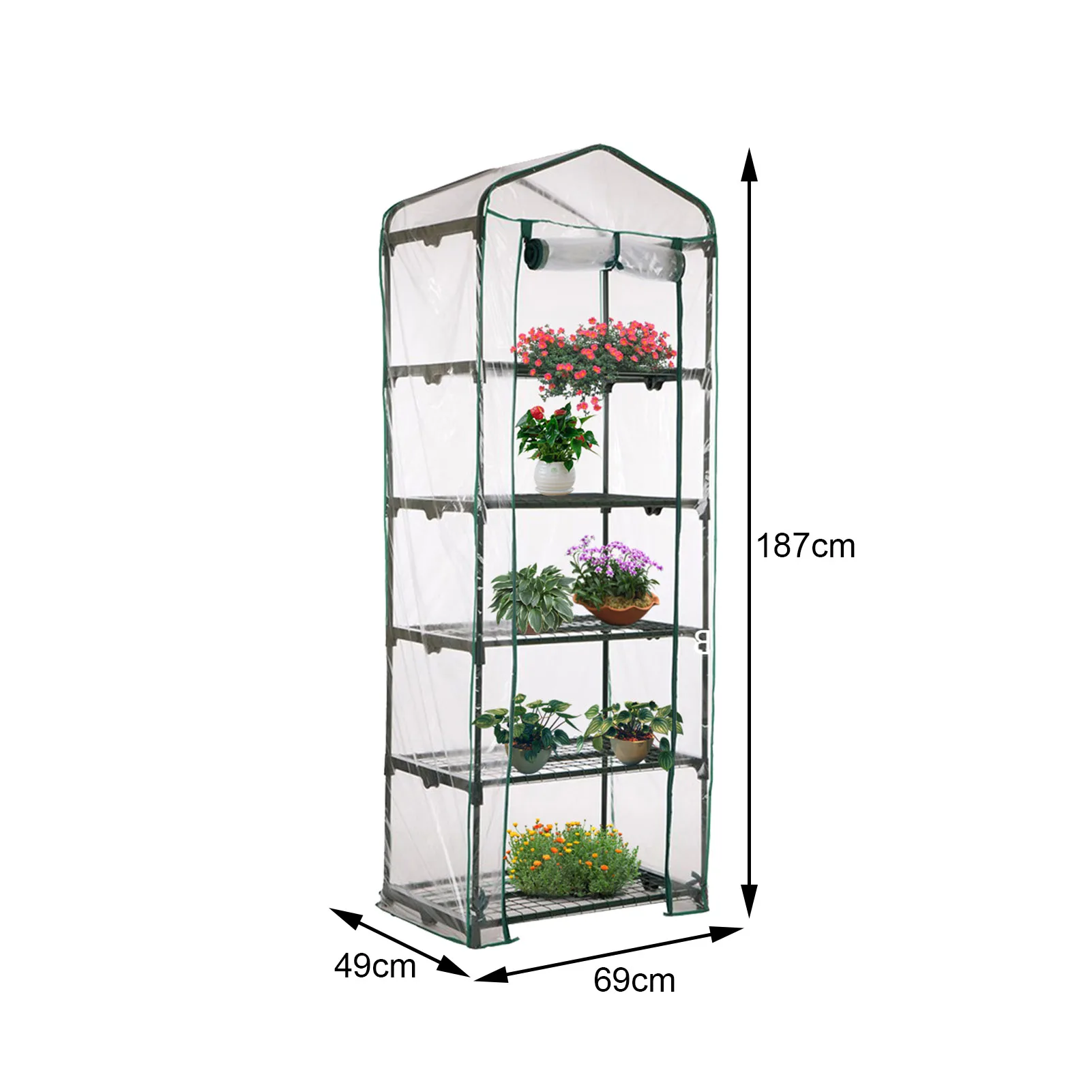 

PVC Greenhouse Transparent Plant Cover Garden Tent Rainproof Waterproof 5-layer Plant Protection Cover (without Iron Frame)