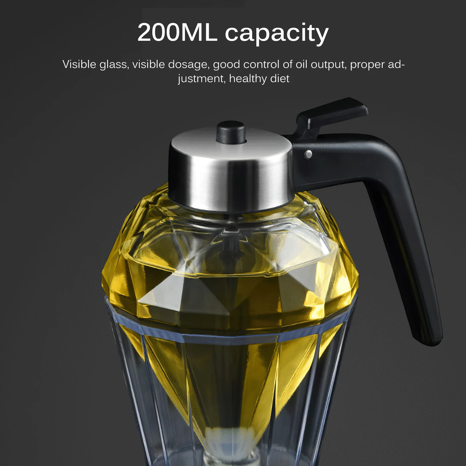 Диспенсер для масла алмазное стекло бутылка уксуса оливкового заправки одной