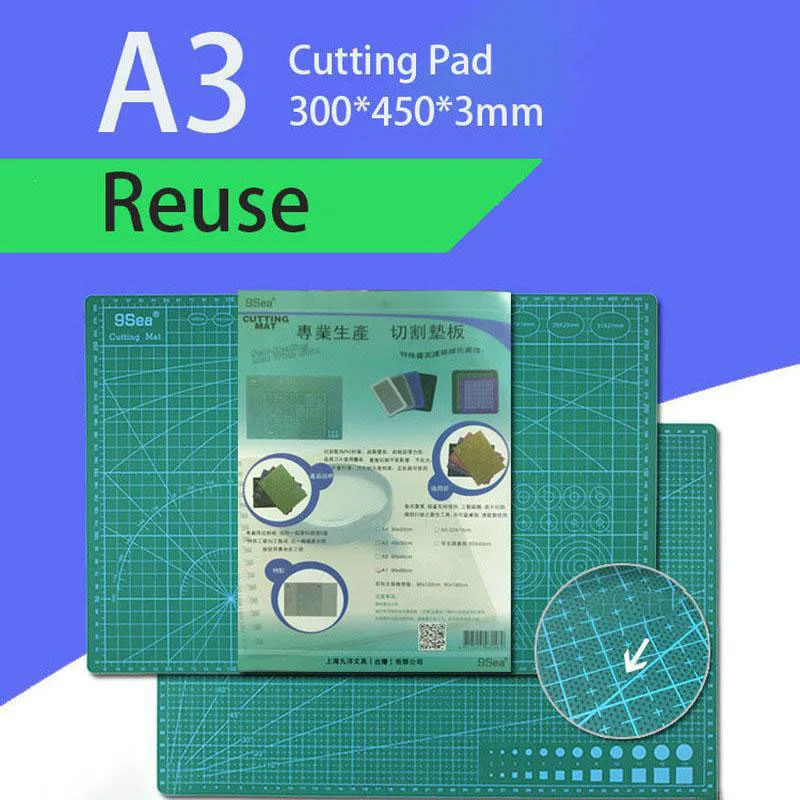 Коврик для резки A3 ПВХ двусторонний самовосстанавливающийся | Канцтовары офиса и