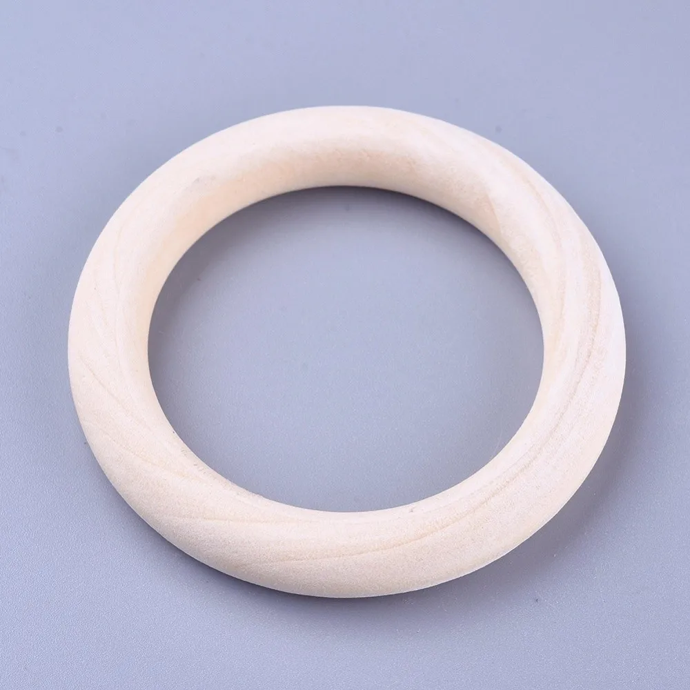 

10pcs Unfinished Wood Linking Rings Connector jewelry making DIY bracelet necklace Links Accessories 70x10mm, Hole: 50mm