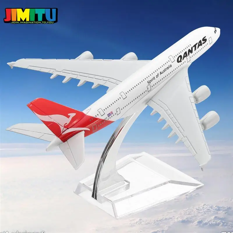 JIMITU металла; каблук 16 см модель самолета A380 Австралия Qantas весы настольная игрушка модель здания Наборы игрушка для детей сувенир