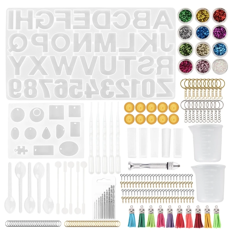 

1 Set Alphabet Letter Number Key Pendant Silicone Mould DIY Crafts Jewelry Keychain Making Tool Crystal Epoxy Resin Mold