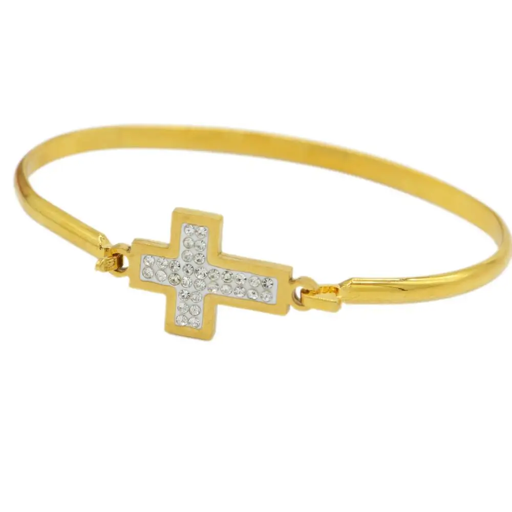 

PINXUN Gold Color Dubai Cross Ethiopian Bracelet Africa Arab Bride Wedding Bangles Jewelry Party Gifts ST2