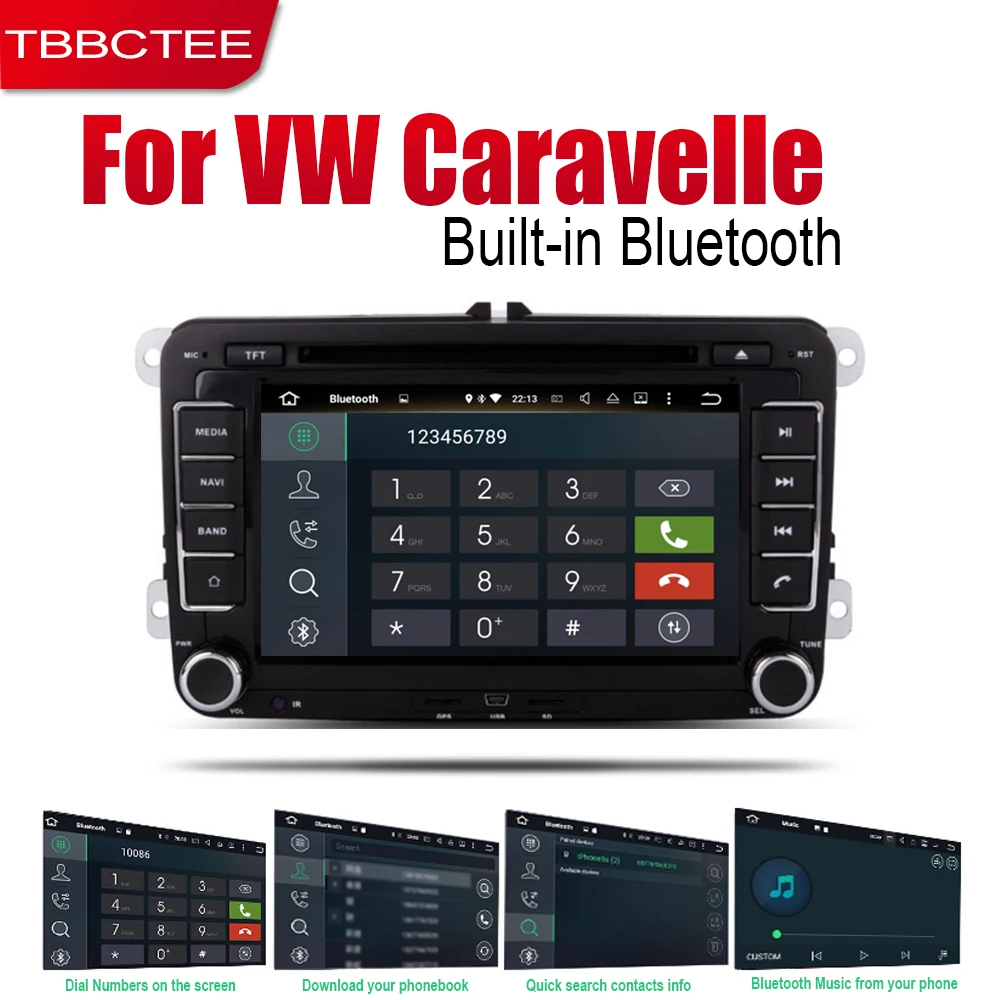 Автомобильная Мультимедийная система TBBCTEE Android 2 Din DVD для Volkswagen VW Caravelle 2010 ~ 2015