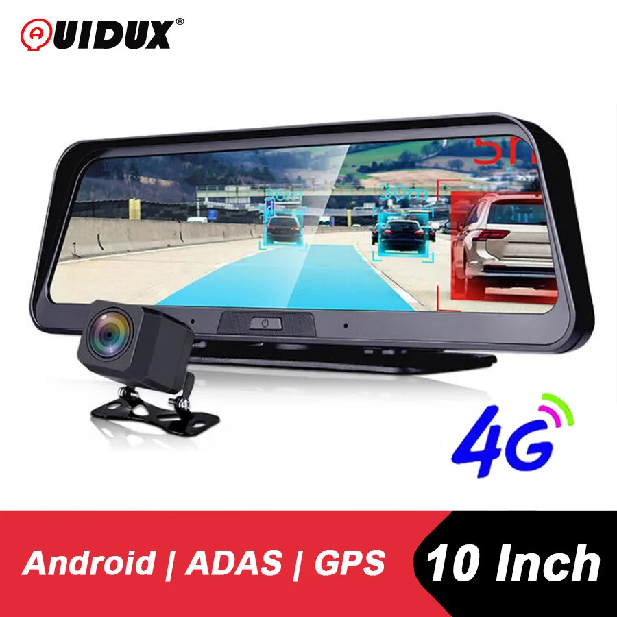 QUIDUX 1" ips Android автомобильный видеорегистратор приборная панель видео регистратор gps навигатор ADAS FHD 1080P двойная камера авто видео регистратор G сенсор