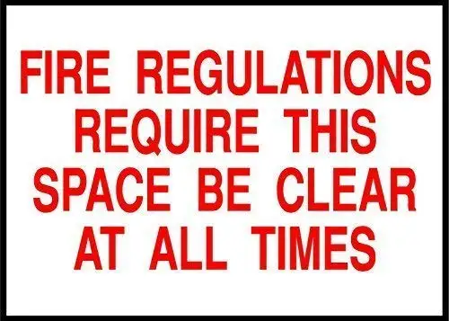 

Wall Sign Plaque Vintage Indoor Pub Outdoor Decor 12X8 Fire Regulations Require Space to Be Clear Exit,Art Decor for Coffee Offi