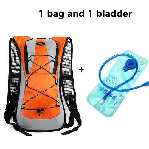 orange with water ba Сумка для воды на открытом воздухе, рюкзак для походов, кемпинга, езды на велосипеде, гидратационный рюкзак с сумкой для воды 2L, спортивная водонепроницаемая сумка - Цвет: orange with water ba