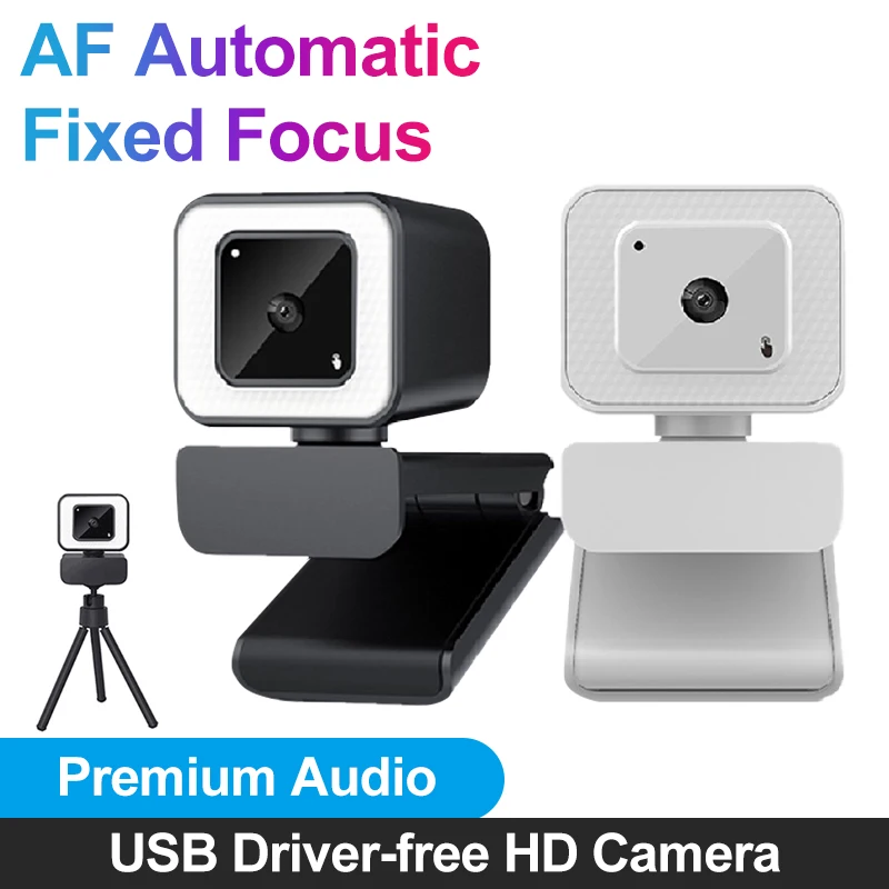 

HD Webcam 1080P 2K 4K with Fill Light Rotatable Laptop Web Camera PC Computer Camera With Microphone For Youtube Video Recording