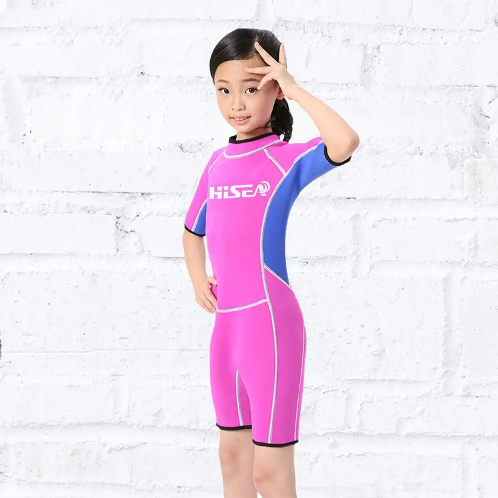 Детский костюм для дайвинга неопреновый теплый купальный с короткими рукавами
