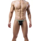 Мужское нижнее белье, сексуальные мини-трусы, мужские Трусы-слипы, Ультратонкие мужские трусы, мужские трусы-Бикини на ремешках с выпуклым мешочком, мужское нижнее белье