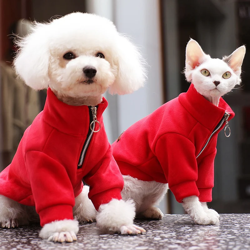 

Dog Clothes Pet Winter Small Medium Size Hoodies Coat Sweatshirt Worm Puppy for Cat Jumpsuit Costume Clothing Jacket Chihuahua