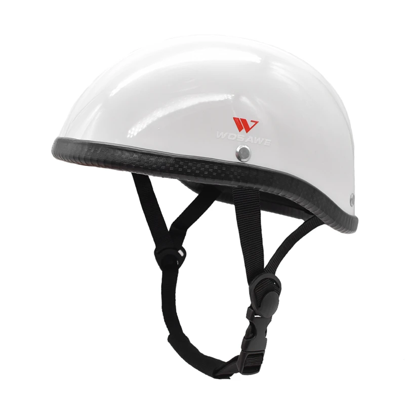 WOSAWE плоская матовая черная мотоциклетная полукепка с черепом в немецком стиле